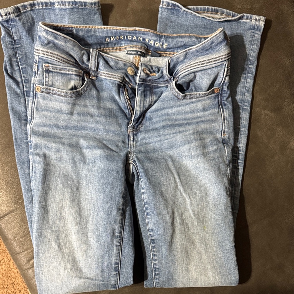 American Eagle Outfitters Light Blue Straight Leg Jeans